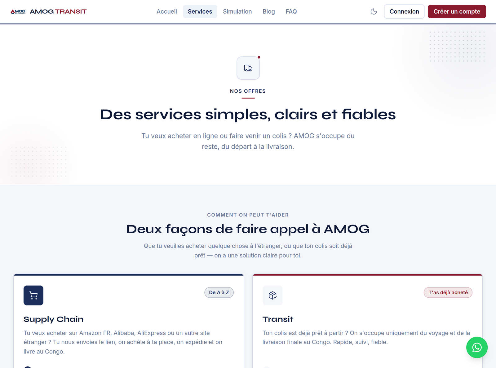 Screenshot 2 de Amog Transit - Plateforme Logistique Multi-Corridors
